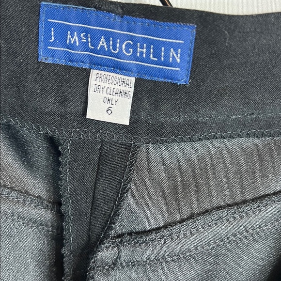 J. McLaughlin Faux Suede High Rise Black Trouser Pants size 6 - Picture 8 of 8